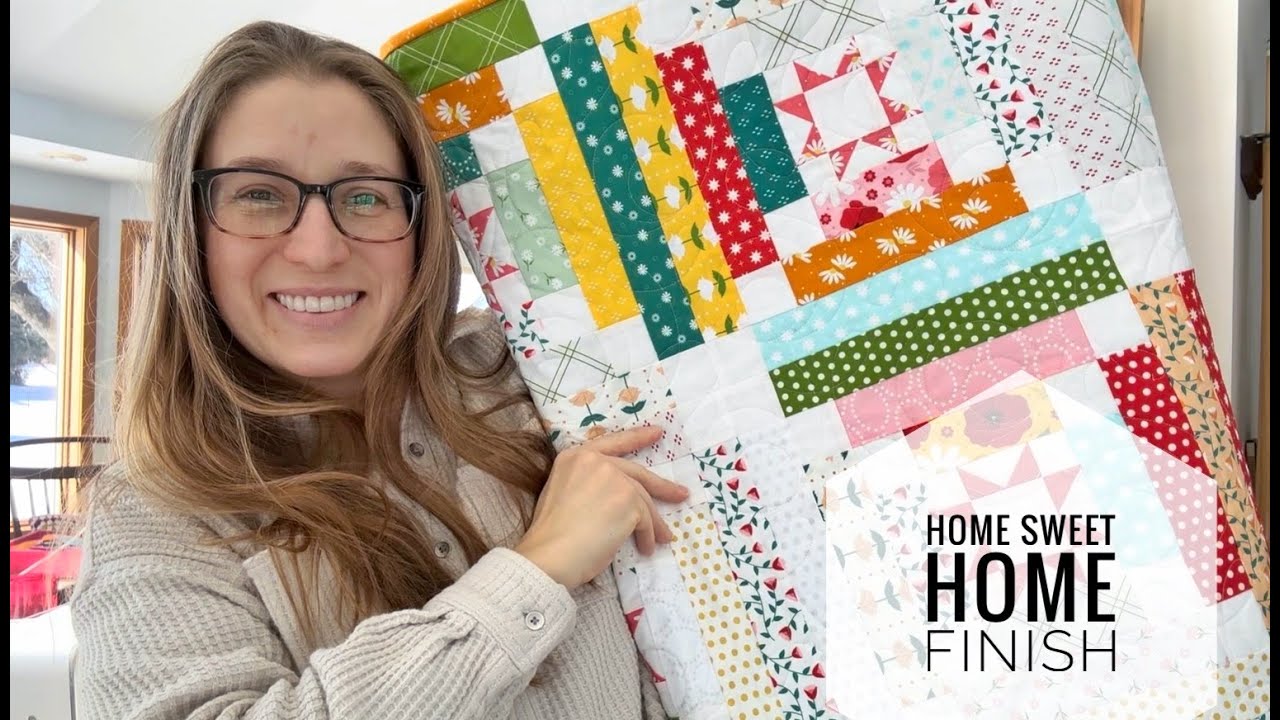 Завершение работы над лоскутным одеялом «Дом, милый дом» с использованием материалов The Bright S...