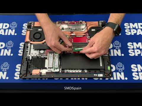 How to upgrade M.2 Pcie Nvme SSD RAM Asus ROG Strix G17 G712LW Dissasembly