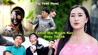 Paj Yeeb Hawj_💃🎵KARAOKE🎵💃 "Txhob Maj Nyiam Kuv Hauv Tiktok" [Instrumental] 2022