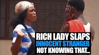 Rude Lady Gave A Sharp Slap To Stranger Not Knowing He Was...