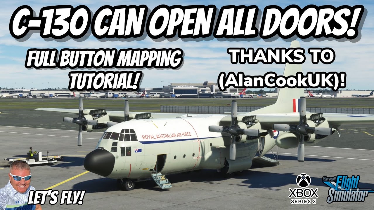 C130 CAN OPEN CARGO DOORS! Full BUTTON MAPPING Tutorial! MICROSOFT