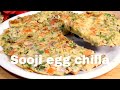Sooji egg chilla recipe breakfast recipe  by chatkhare dar khane