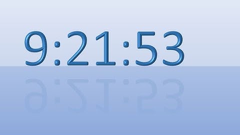 MatsClock 120076 - Free PowerPoint Digital Clock PPT Swan