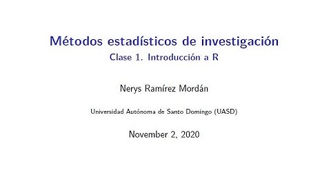 Curso de R. Clase 1: introducción a R