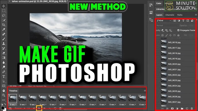 Como converter gif em vídeo (MP4)  Photoshop e Media Encoder CC 2020 
