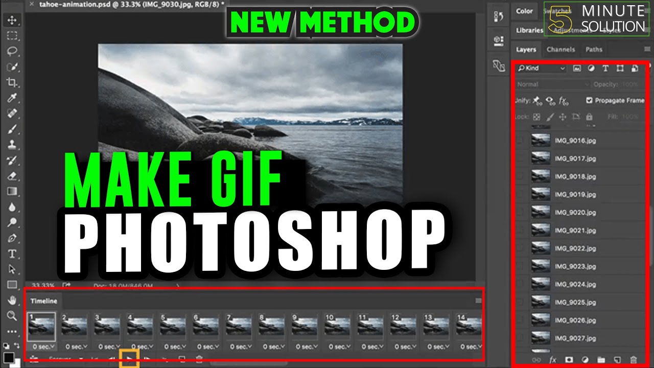 How to make a gif in photoshop 2023