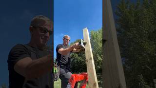 How to cut fence posts evenly with a circular saw