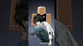 How to make L Lawliet [Death Note] #anime #cosplay #roblox #shots