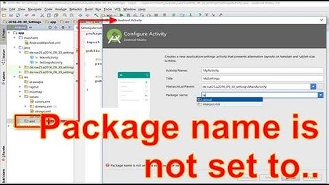 Android Studio Error: Package name is not set to a valid package name