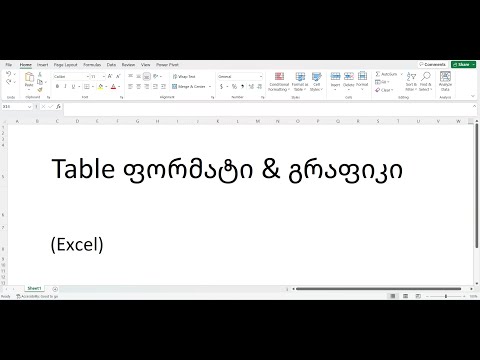 Table ფორმატი \u0026 გრაფიკი