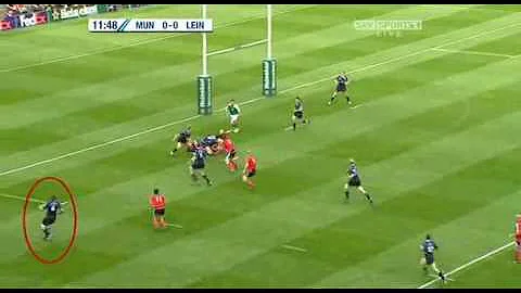 Video highlights of Rocky Elsom for Leinster vs Munster Heineken cup semi final 2009