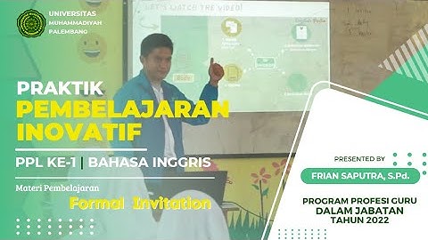 PPL-1 PPG 2022 | Praktek Pembelajaran Inovatif Problem Based Learning Bahasa Inggris | Frian Saputra
