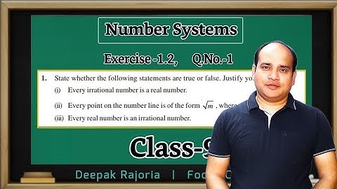 Class 9 Ex-1.2 Q1 Number Systems | State whether the following statements are true or false.