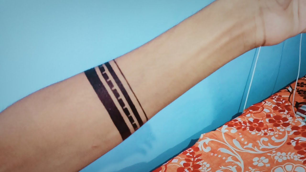 How to make Band tattoos for Men | Armband tattoo / wristband ...