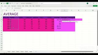 Average formula in excel #excel #exceltips