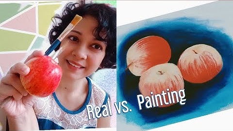 Oil painting for beginners+Basic techniques/realistic apple/Tutorial