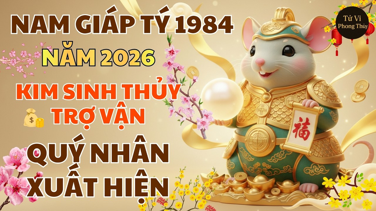 🐀 Tử Vi Nam Giáp Tý 1984 Năm 2026: Kim Sinh Thủy Trợ Vận – Quý Nhân Mở Lối, Cục Diện Dần Sáng #tuvi