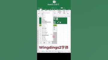 Excel快速輸入鉤和叉❤️Excel for quick entry hooks and forks