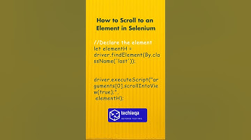 How to scroll to an element in selenium #seleniumtips #selenium #softwaretester