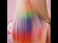 Rainbow Hair Transformation And Awesome Makeup Idea 🌈💄#Shorts