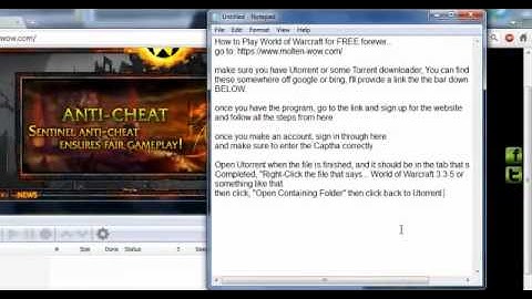 How to get WoW for Free Forever, Molten-WoW Private Server
