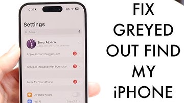 How To FIX Find My iPhone Greyed Out!
