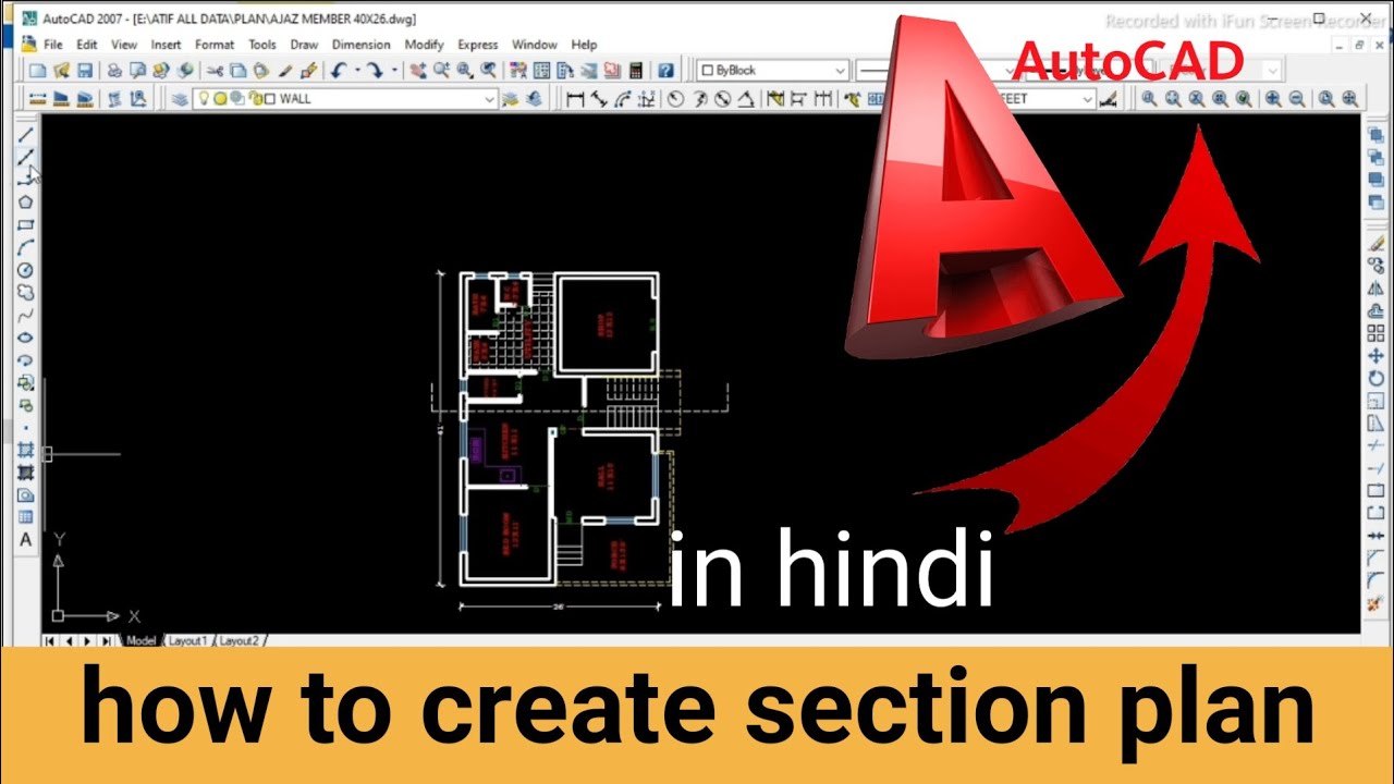 how to create section plan in AutoCAD | AutoCAD tutorial - YouTube