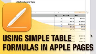 Using Simple Formulas in Apple Pages