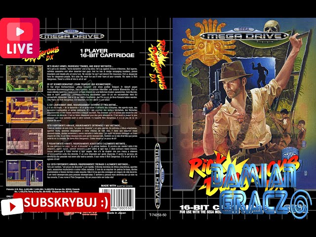 Sega Mega Drive - Rick Dangerous DX (Hombrew) + RD 2 ZX - YouTube