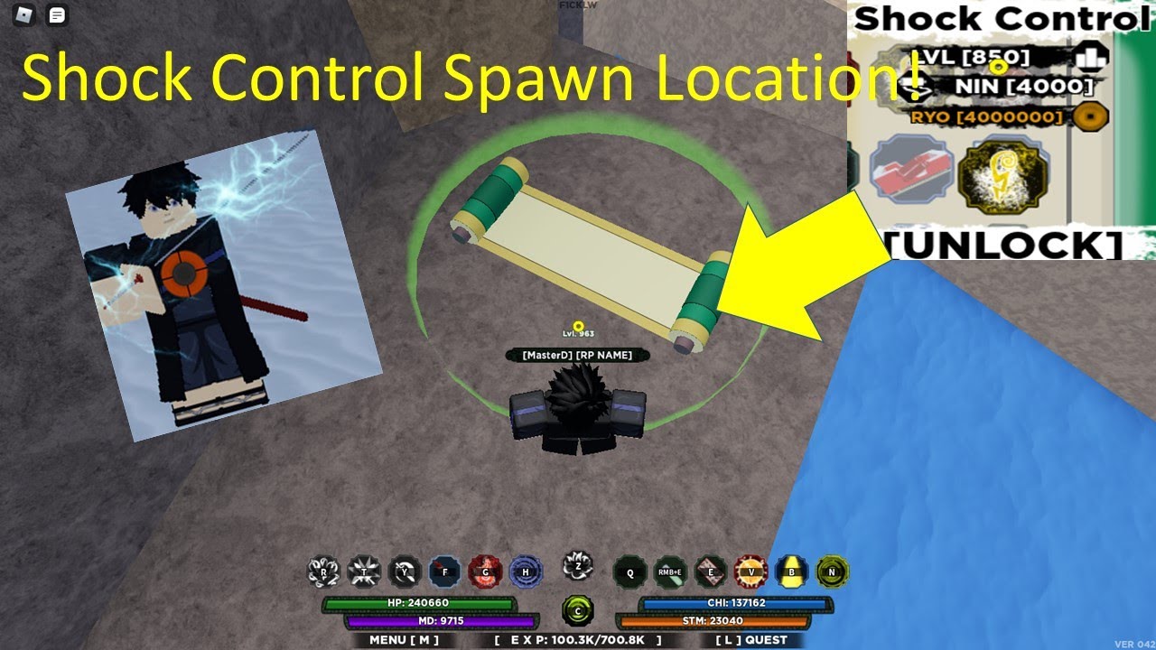 Shock Control Spawn Location and Showcase! (Shindo Life) YouTube