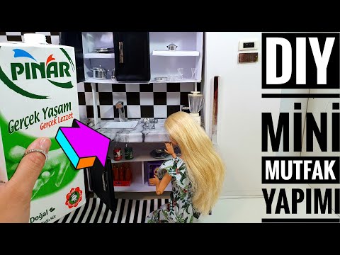 Mini Mutfak Yapımı | DIY | Barbie Minyatür Mutfak Yapımı