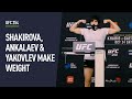 Liliya Shakirova, Magomed Ankalaev & Alexander Yakovlev make weight ahead of UFC 254