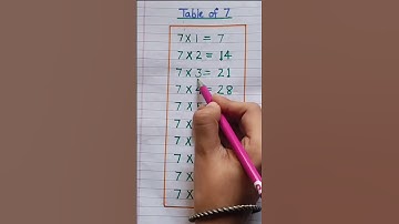Table of 7|Table Of Seven 7 x 1 = 1| Table of Seven |Learn Multiplication Table Of 7#viralshort