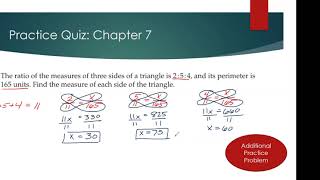 Geometry B Chapter 7 - Proportions and Similarity Quiz Review