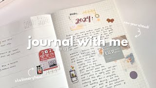  journal with me: muji planner 2024 setup & stationery haul  asmr semireal time