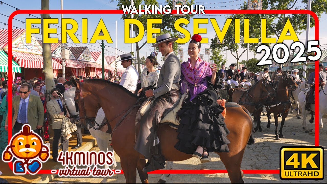 FERIA DE SEVILLA 2025 | 4K UHD | Walking Virtual Tour Spain