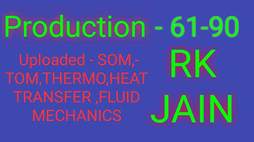 Lecture 3 || 30 questions (61-90) of Production from RK Jain