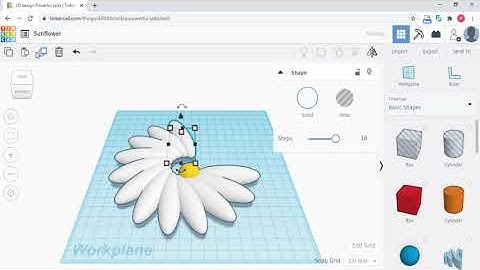 How to Make Flower in TinkerCad | Time-lapse | Made In TinkerCad | Dreamworld 3D