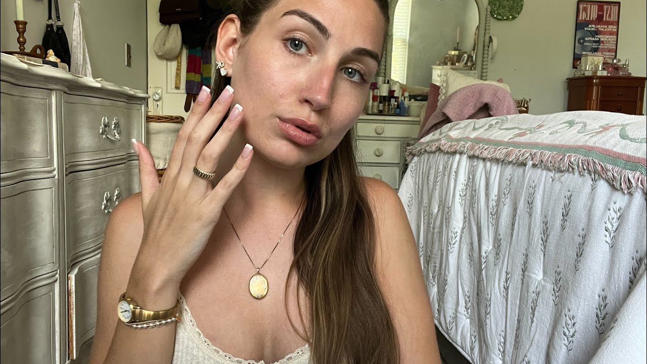 ASMR On Myself!! 🤤💤🌷(jewelry, fabric, skin, hair sounds, tracing, brushing)