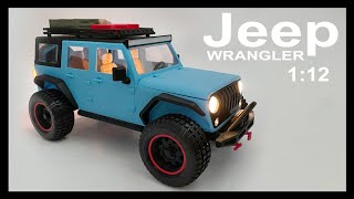 Jeep Wrangler Rubicon - 3D printed - scale 1:12