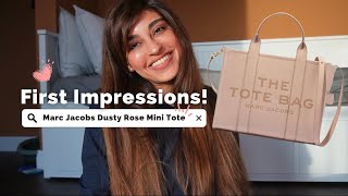 First Impressions ! Marc Jacobs Mini Leather Tote in Dusty Rose 🌹