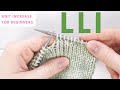 Lli  left lifted increase in knitting