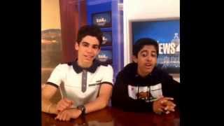 Cameron Boyce And Karan Brar Giving The News