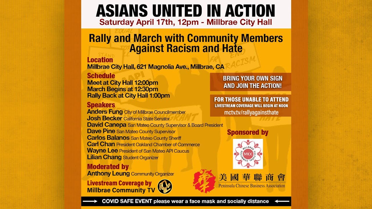 Asians United in Action - April 17, 2021 Community Rally & March Livestream