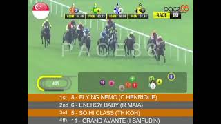 2024-05-18 - Race 10 Singapore Kranji Horse Racing Highlights | Pace88 Horse