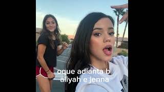 Aliyah Ortega e Jenna Ortega cantando oque adianta b