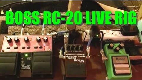 Boss RC 20 Loop Station at live show, SET UP
