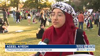 Palestinian supporters demonstrate in downtown Raleigh for third-straight weekend