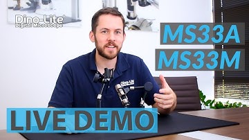 MS33A / MS33M Live Demonstration of the Dino-Lite stands
