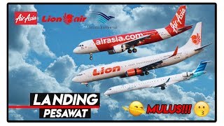 Landing Pesawat Air Asia, Lion Air Dan Garuda Indoensia di Bandara Kualanamu Medan